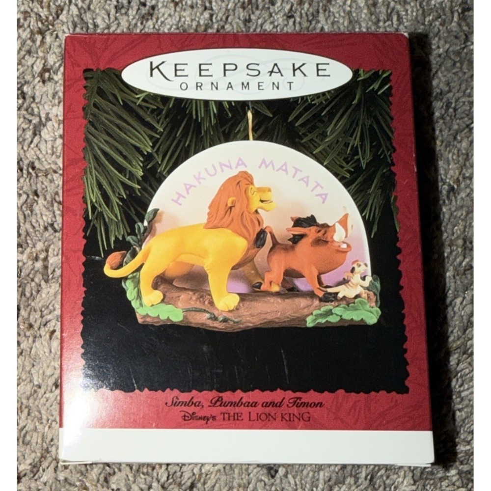 Hallmark Disney's‎ The Lion King Keepsake Ornament Hakuna Matata Simba Pumbaa